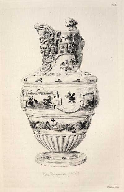 Geschichte der Keramikkunst: Eine beschreibende und philosophische Studie der Töpferei...Tafel X, 1877 von Jules Ferdinand Jacquemart