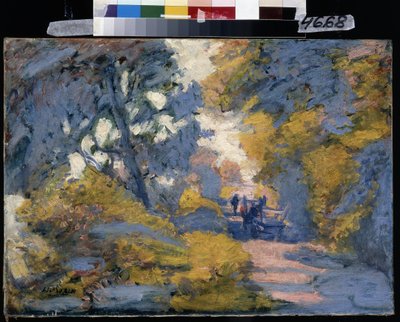 Sonnige Straße. Gemälde von Jules-Leon Flandrin von Jules Flandrin