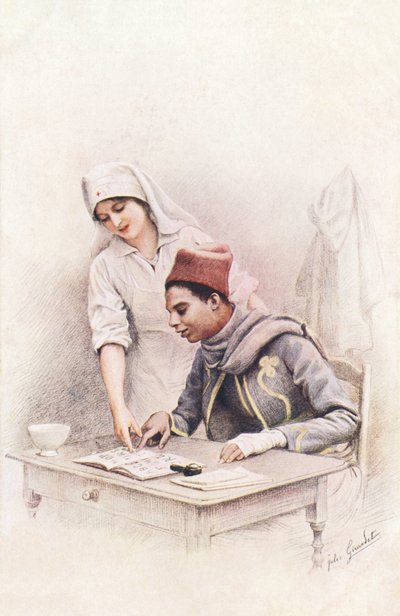 Leseunterricht, Postkarte aus 