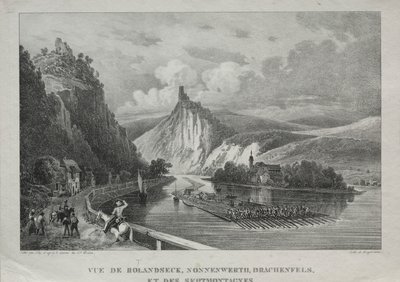 Blick auf Rolandseck, Nonnenwerth, Drachenfels und Siebengebirge von Jules Jean Baptiste de Joly