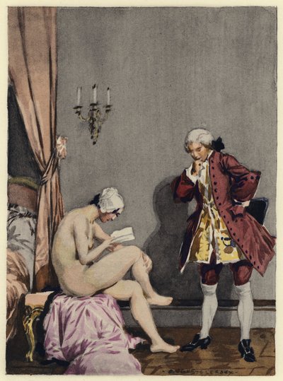 Illustration für die Memoiren von Casanova von Jules Marie Auguste Leroux