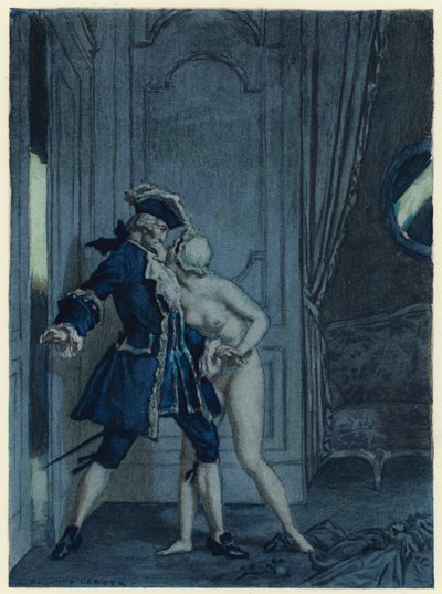 Illustration für die Memoiren von Casanova von Jules Marie Auguste Leroux