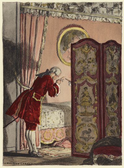 Illustration für die Memoiren von Casanova von Jules Marie Auguste Leroux