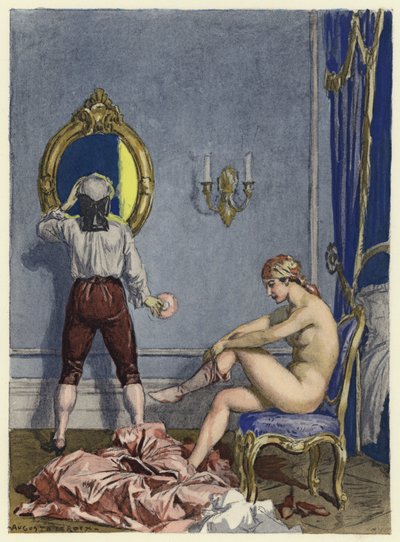 Illustration für die Memoiren von Casanova von Jules Marie Auguste Leroux