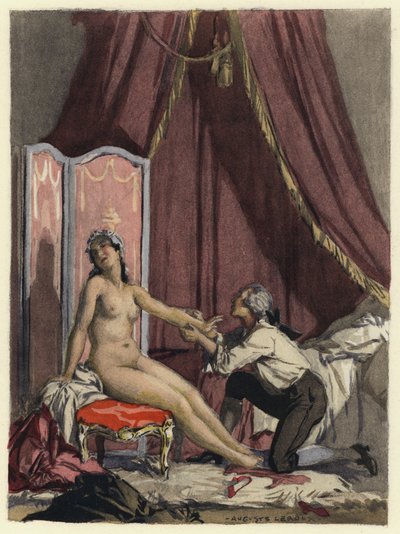 Illustration für die Memoiren von Casanova von Jules Marie Auguste Leroux