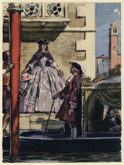 Illustration für die Memoiren von Casanova von Jules Marie Auguste Leroux
