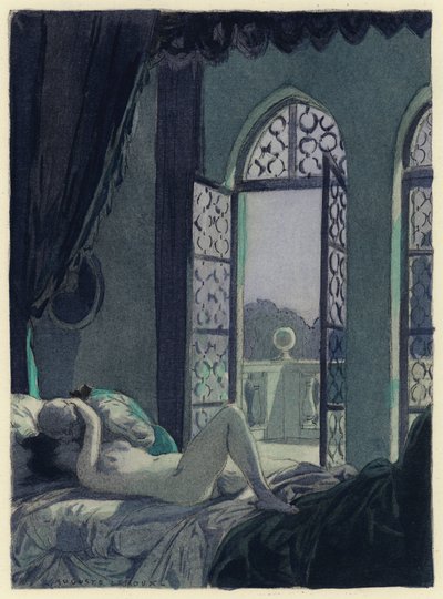 Illustration für die Memoiren von Casanova von Jules Marie Auguste Leroux