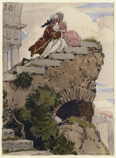 Illustration für die Memoiren von Casanova von Jules Marie Auguste Leroux