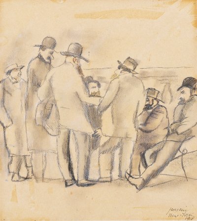 Gruppe von Männern, New York, 1918 von Jules Pascin