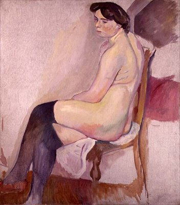 Akt mit schwarzen Strümpfen von Jules Pascin