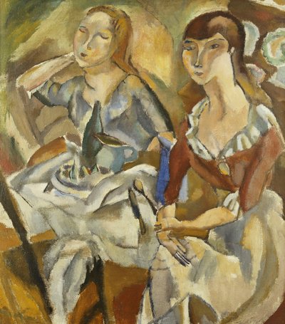 Junge Frauen an einem Tisch, ca. 1915-1919 von Jules Pascin