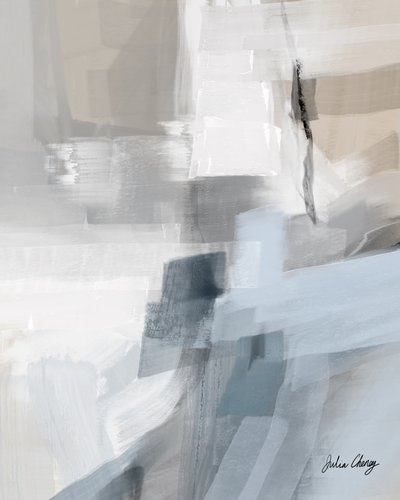 Gedämpftes Blau Abstrakt von Julia Cheney