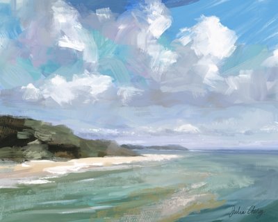 Friedliche Strandszene von Julia Cheney