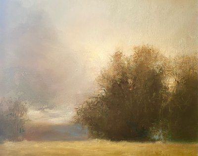 Nebelige goldene Landschaft von Julia Purinton