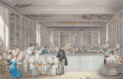 Pierre-Joseph Redoutés Schule für botanisches Zeichnen im Salle Buffon im Jardin des Plantes, 1830 von Julie Ribault