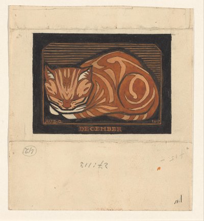 Liegende Zyperkatze von Julie de Graag (signed by artist)