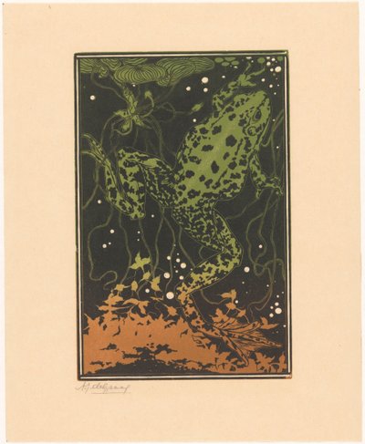 Schwimmender Frosch von Julie de Graag (signed by artist)
