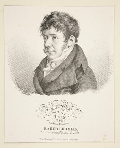 Porträt von Baour-Lormian (Pierre, Marie, Francois, Louis) von Julien Leopold Boilly