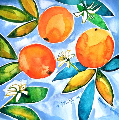 Lebendige Orangenblüten von Julija Belickienė