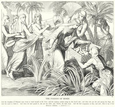 Die Auffindung des Moses von Julius (after) Schnorr von Carolsfeld