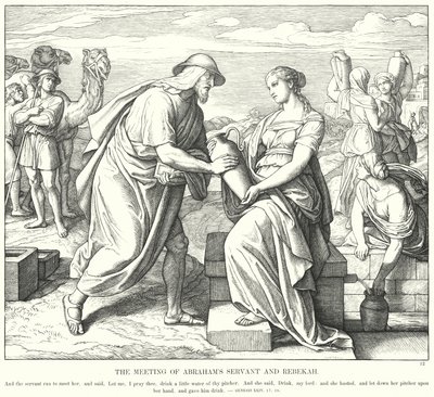 Das Treffen von Abrahams Diener und Rebekka von Julius (after) Schnorr von Carolsfeld