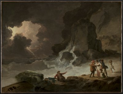 Ein Sturm hinter der Isle of Wight von Julius Caesar Ibbetson