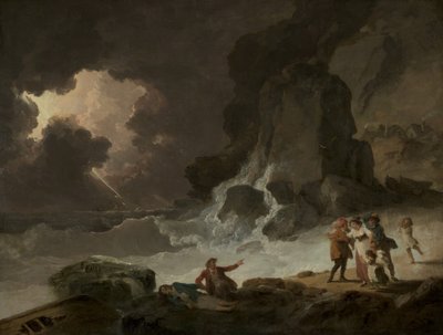 Ein Sturm hinter der Isle of Wight, 1790er Jahre von Julius Caesar Ibbetson