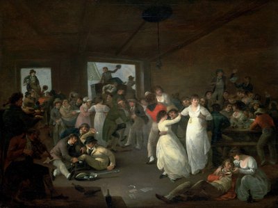 Gelage der Seeleute, Szene in einer Taverne in Portsmouth (England) von Julius Caesar Ibbetson