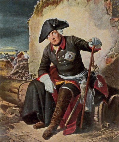 Friedrich der Große nach der Schlacht von Kolin von Julius Friedrich Anton (after) Schrader