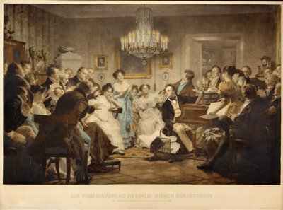 Ein Abend mit Schubert in einem Wiener Salon von Julius Schmid