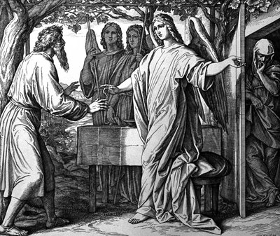 Engel verkünden Abraham die Geburt Isaaks von Julius Schnorr von Carolsfeld
