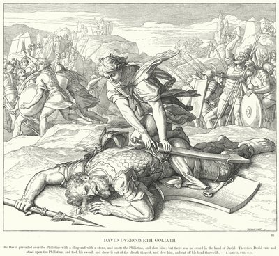 David besiegt Goliath von Julius Schnorr von Carolsfeld