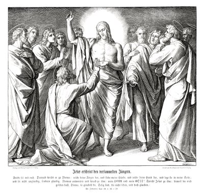 Der ungläubige Thomas von Julius Schnorr von Carolsfeld