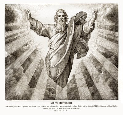 Erster Tag der Schöpfung, Genesis von Julius Schnorr von Carolsfeld