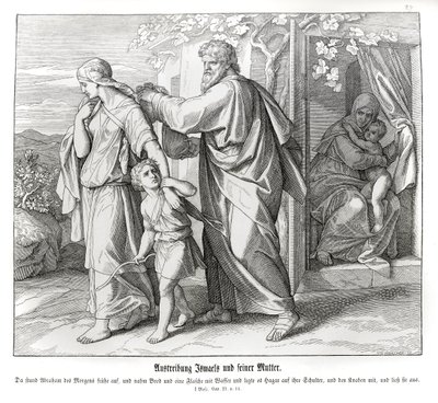 Hagar und Ismael werden weggeschickt, Genesis von Julius Schnorr von Carolsfeld