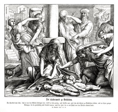 Herodes tötet die Kinder, Evangelium nach Matthäus von Julius Schnorr von Carolsfeld