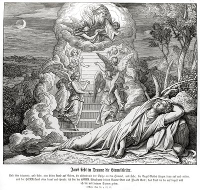 Jakob träumt von der Himmelsleiter, Genesis von Julius Schnorr von Carolsfeld