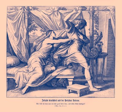 Joseph weigert sich, mit Potiphar zu schlafen, Genesis von Julius Schnorr von Carolsfeld