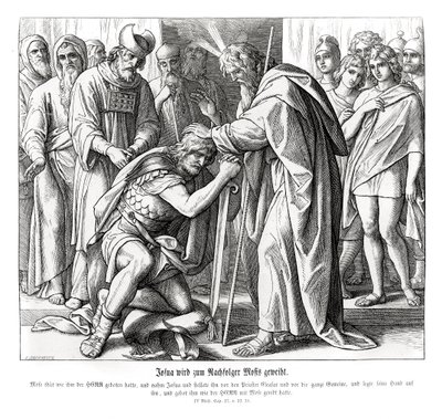 Josua wird als Nachfolger Moses ernannt, Numeri von Julius Schnorr von Carolsfeld