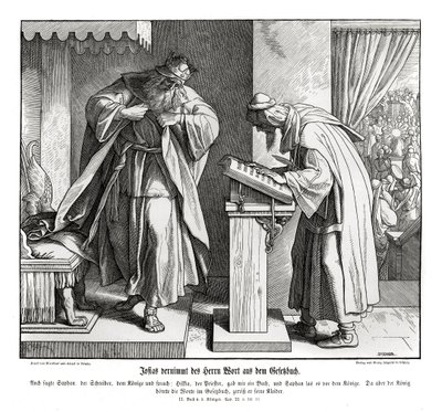 Josia hört das Gesetzeswort, 2. Könige von Julius Schnorr von Carolsfeld