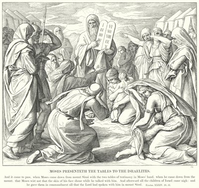 Moses übergibt die Tafeln den Israeliten von Julius Schnorr von Carolsfeld