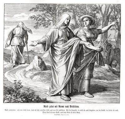 Ruth geht mit Naomi nach Bethlehem von Julius Schnorr von Carolsfeld