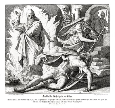 Saul bei der Hexe von Endor von Julius Schnorr von Carolsfeld