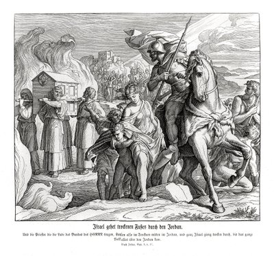 Die Bundeslade überquert den Jordan, Josua von Julius Schnorr von Carolsfeld