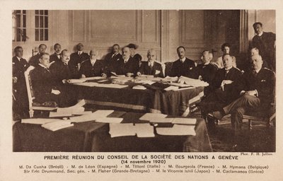 Album "Jack Bosio - Kriegskampagne 1917-1920": Treffen des Völkerbundrates in Genf von Jullien F. H.