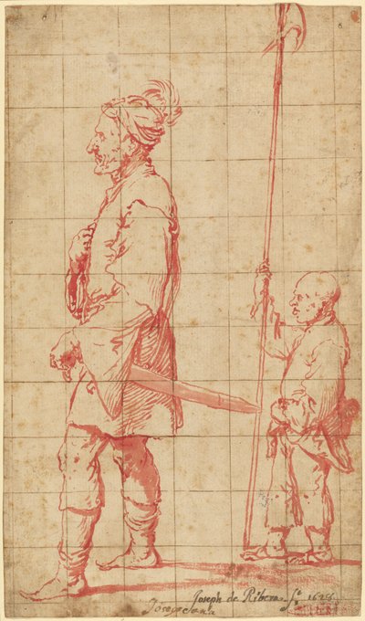 Ein Potentat begleitet von seinem Hellebardenträger von Jusepe de Ribera