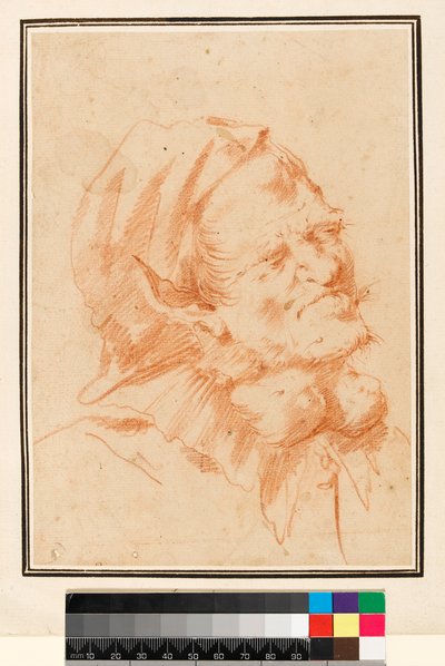 Grotesker Kopf, Mann mit Kropf von Jusepe de Ribera