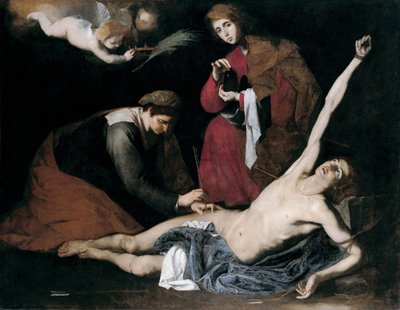 Der heilige Sebastian wird von den heiligen Frauen gepflegt von Jusepe de Ribera