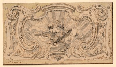 Entwurf für ein Zierpanel von Juste Aurèle Meissonnier