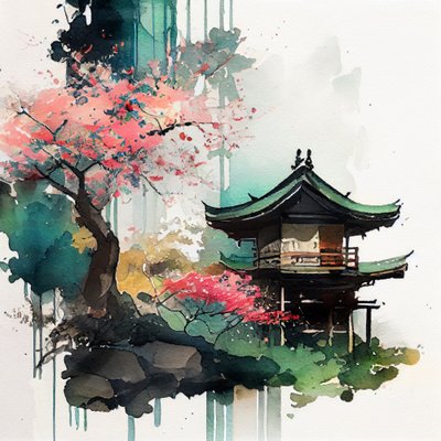 Kirschblüten Pagode von Justyna Jaszke